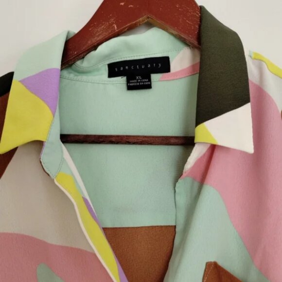 Sanctuary Girlfriend Tie Shirt Size XL - Picture 3 of 8